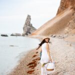 woman, walking by the beach, beach, sea, walking by the sea, white dress, nature, landscape, woman, woman, woman, woman, woman, beach, beach, beach, nature